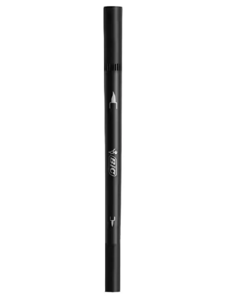 CANETA BIC INTENSITY BRUSH DUAL PRETA