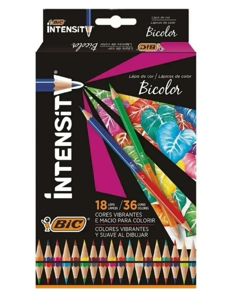 LAPIS DE COR BIC INTENSITY BICOLOR 36 CORES 505407