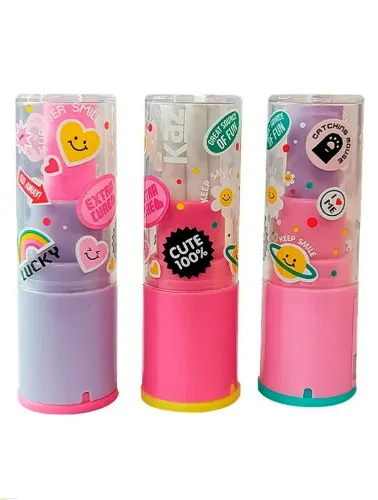 APONTADOR KAZ COM DEPOSITO BORRACHA LIPSTICK KZ3037