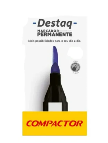 MARCADOR COMPACTOR PERMANENTE DESTAQ AZUL 2786001