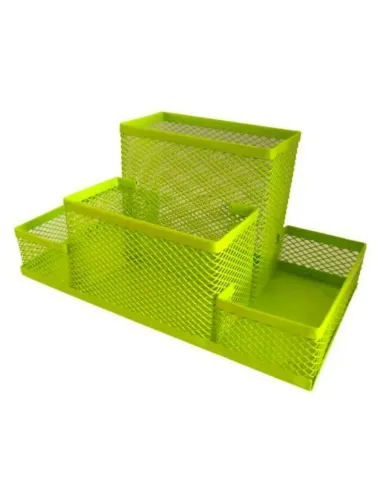 ORGANIZADOR MESA  ARAMADO C/3DIV VERDE LIMAO 87674