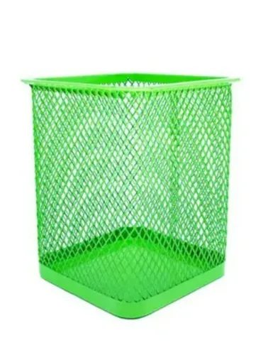ORGANIZADOR DE MESA  ARAMADO QUADRADO VERDE NEON