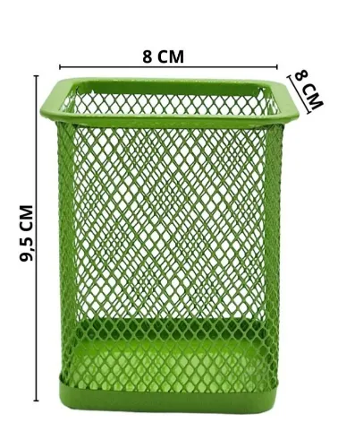 ORGANIZADOR DE MESA  ARAMADO QUADRADO VERDE NEON