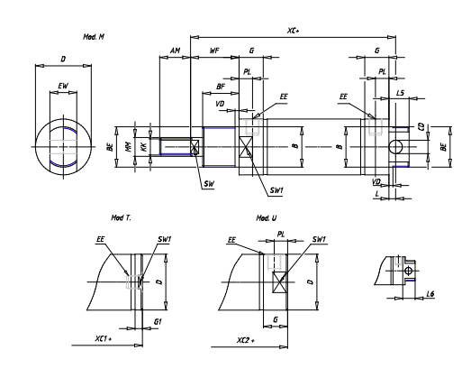 CILINDRO MINI - 40X100 - DA - MAG