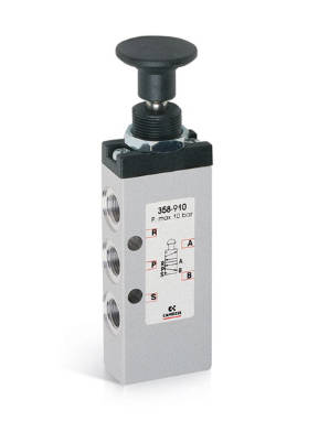 VALVULA BOTAO 5/2 VIAS G1/8