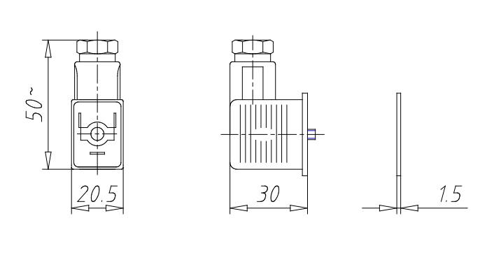 CONECTOR DIN PG9 SOLENOIDE
