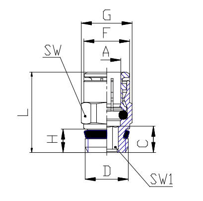 CONEXAO RETA 04 X G1/8