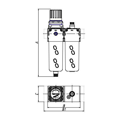 FILTRO REG / LUB G1/4 C/ FILTRO 5 MIC