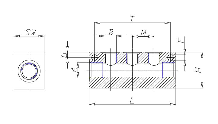 BLOCO DISTRIBUIDOR - 2X1/4 E 4X1/8