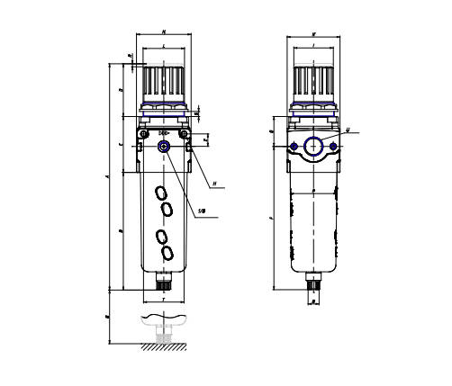 FILTRO REGULADOR PRESSAO G1/2 - 0,5 A 10 BAR