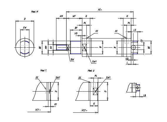 CILINDRO SERIE 27 - 32X100 - DA - MAG - EX