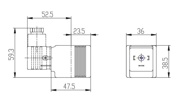 BOBINA SOLENOIDE 36 MM 24 VDC 30 W