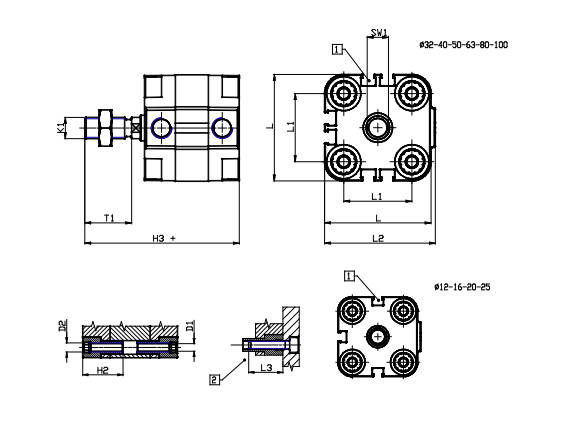 CILINDRO COMPACTO DA 32X25