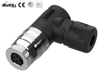 CONECTOR C/LED M8 ANGULAR F 3 PINOS