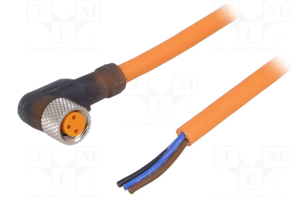 CONECTOR M18 ANGULAR F 3 PINOS