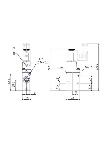 VALVULA 3/2 VIAS G1/4 SIMPLES SOLEN