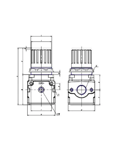 REGULADOR PRESSAO G1/4 - 10BAR