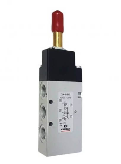 VALVULA 3/2 VIAS G1/8 SIMPLES SOLENOIDE RETORNO