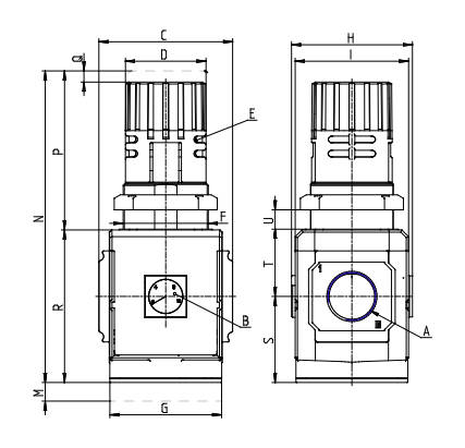 REGULADOR PRESSAO MX G1 C/ MAN 12 BAR