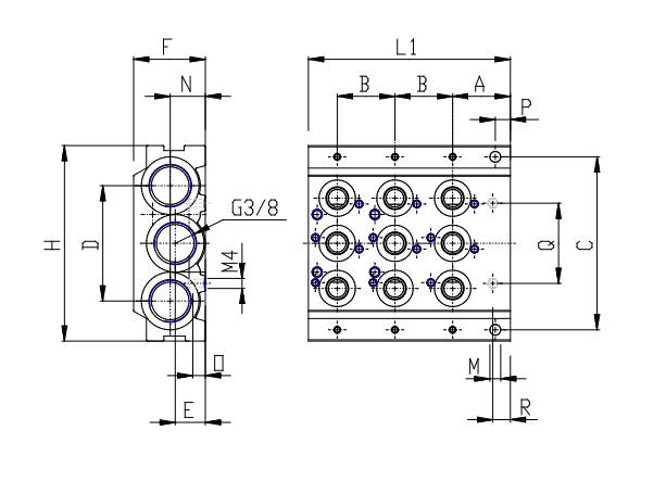 MODULO BASICO 3 VALV