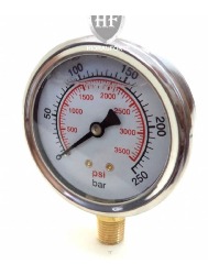 MANOMETRO VERTICAL CX INOX 10 BAR