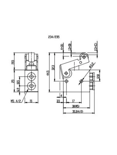 MINI VALVULA 3/2 VIAS NF RETORNO MOLA TUBO 4MM