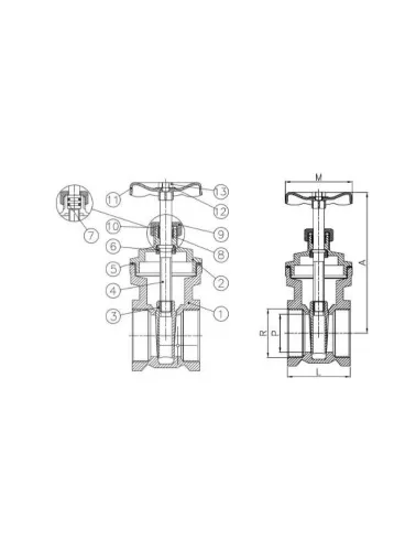 VALVULA GAVETA PN10 1POL