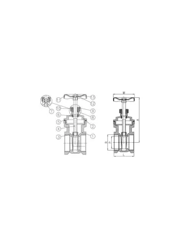 VALVULA GAVETA PN10 1/2