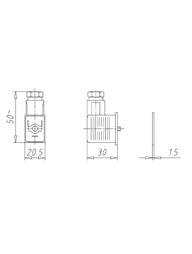 CONECTOR C/ LED SOLENOIDE 24VCC