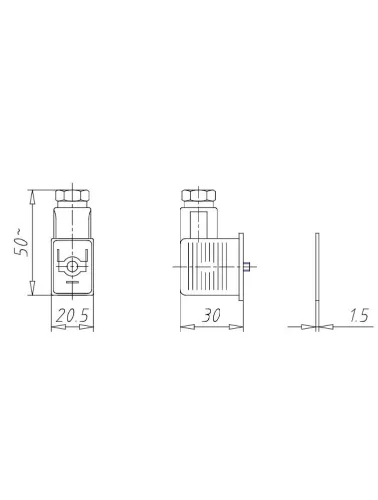 CONECTOR DIN PG9 SOLENOIDE