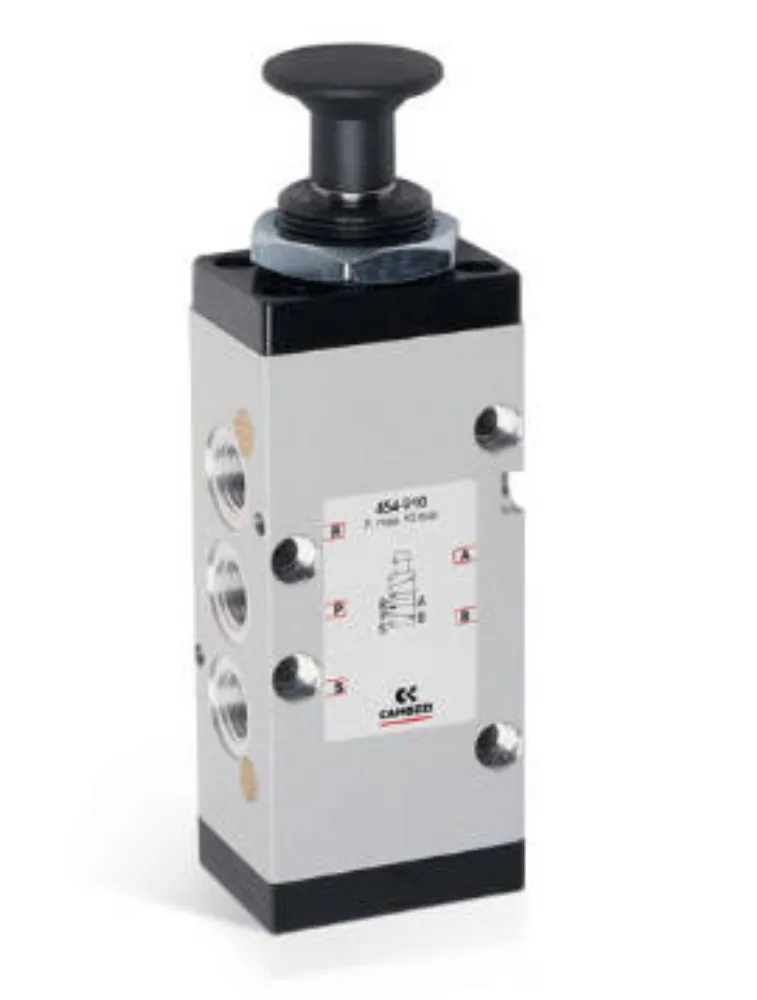 VALVULA 5/2 VIAS G1/4 BOTAO/TRAVA