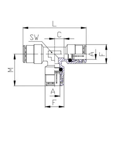 CONEXAO TEE TB 12MM