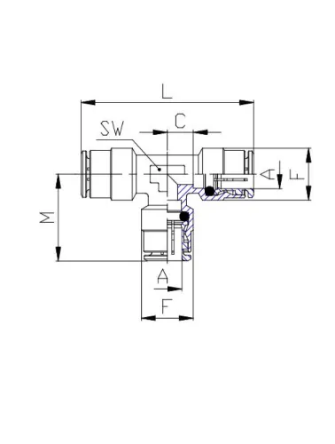 CONEXAO TEE TB 10MM