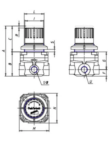 REGULADOR PRESSAO G1/4 - 10BAR