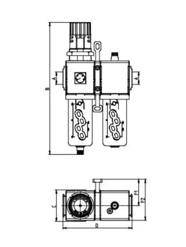CONJ FILTRO REG + LUBR G1/2 C/ FIXACAO