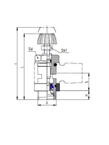 VALVULA REG FLUXO PNEUM UNIDIR G1/4 P