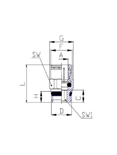 CONEXAO RETA 10 X G1/4