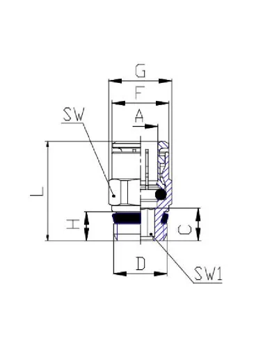 CONEXAO RETA 12 X G1/4