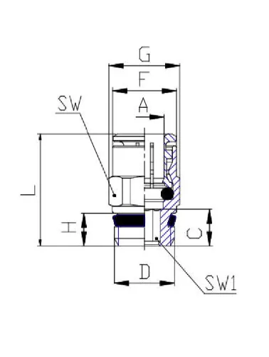 CONEXAO RETA 04 X G1/4