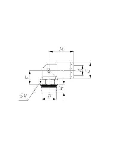 COTOVELO GIRATORIO G1/8 TB 06MM