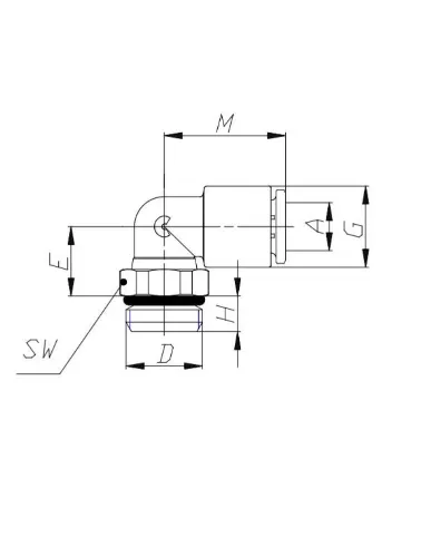 COTOVELO GIRATORIO G1/4 TB 06MM