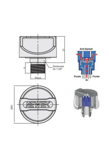 RESPIRO AR 3/4NPT 40M