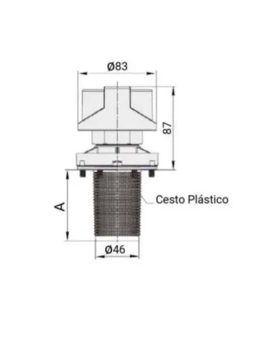 BOCAL ABASTEC GRD C/ CESTO PLAST GRAD