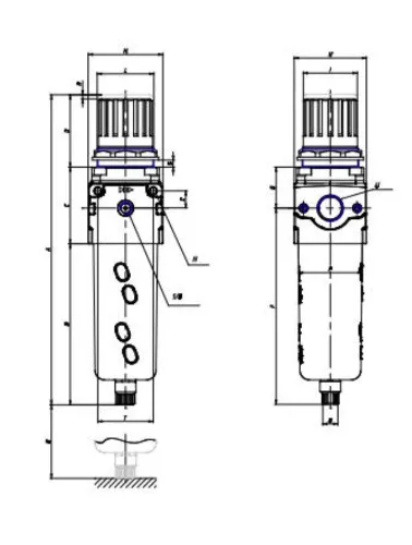 FILTRO REGULADOR G1/4 C/ FILTRO 5 MIC