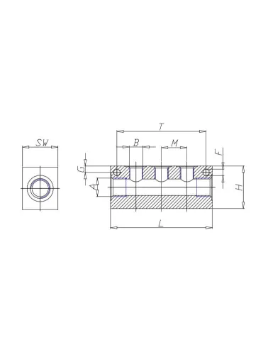 BLOCO DISTRIBUIDOR - 2X1/4 E 8X1/8