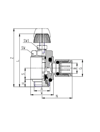 VALVULA REG FLUXO PNEUM M5 X 06M