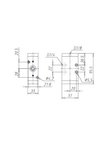 VALVULA 3/2 VIAS NF G1/4 AC PN RETORNO