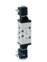 VALVULA 5/2 VIAS G1/8 DUPLO SOLENOIDE
