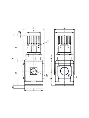 REGULADOR PRESSAO MX G1 C/ MAN 12 BAR