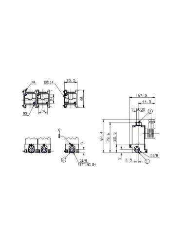 VALVULA 3/2 VIAS NF P/ MANIFOLD C/ ROSCA